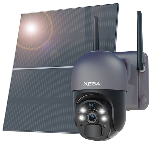 【 ENREGISTREMENT 24/7】Xega 4G LTE Caméra Surveillance Solaire avec Carte SIM 20W Panneau Solaire,20,000mAh Batterie