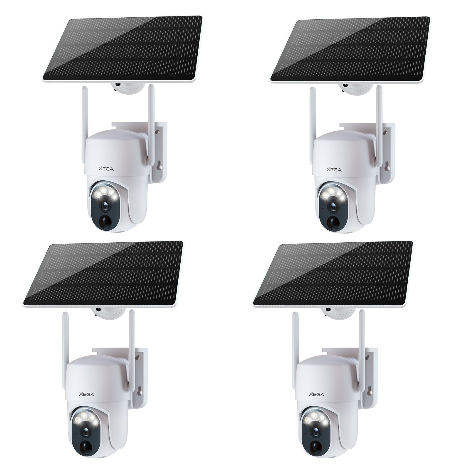 Caméra de sécurité Solaire extérieure sans Fil, caméra de vidéosurveillance PTZ 2K Wi-FI，Vision Nocturne Couleur - fr.xega 