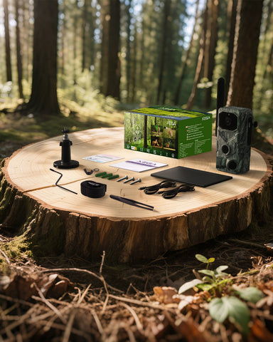 Xega 4G【3 PIR Détection】Caméra de Chasse,Caméra Animaux sans WiFi,940nm Nocturne Infrarouge Invisible,120° Angle,GPS