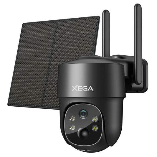 3G/4G LTE Caméra Surveillance Solaire Extérieure sans Fil, Vision Nocturne HD,inclinable à 355°/90°