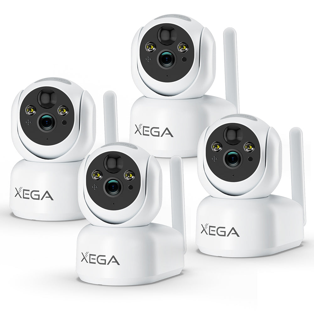 4G 2K caméra de surveillance intérieure à 360 degrés ，alarme en temps réel - fr.xega 