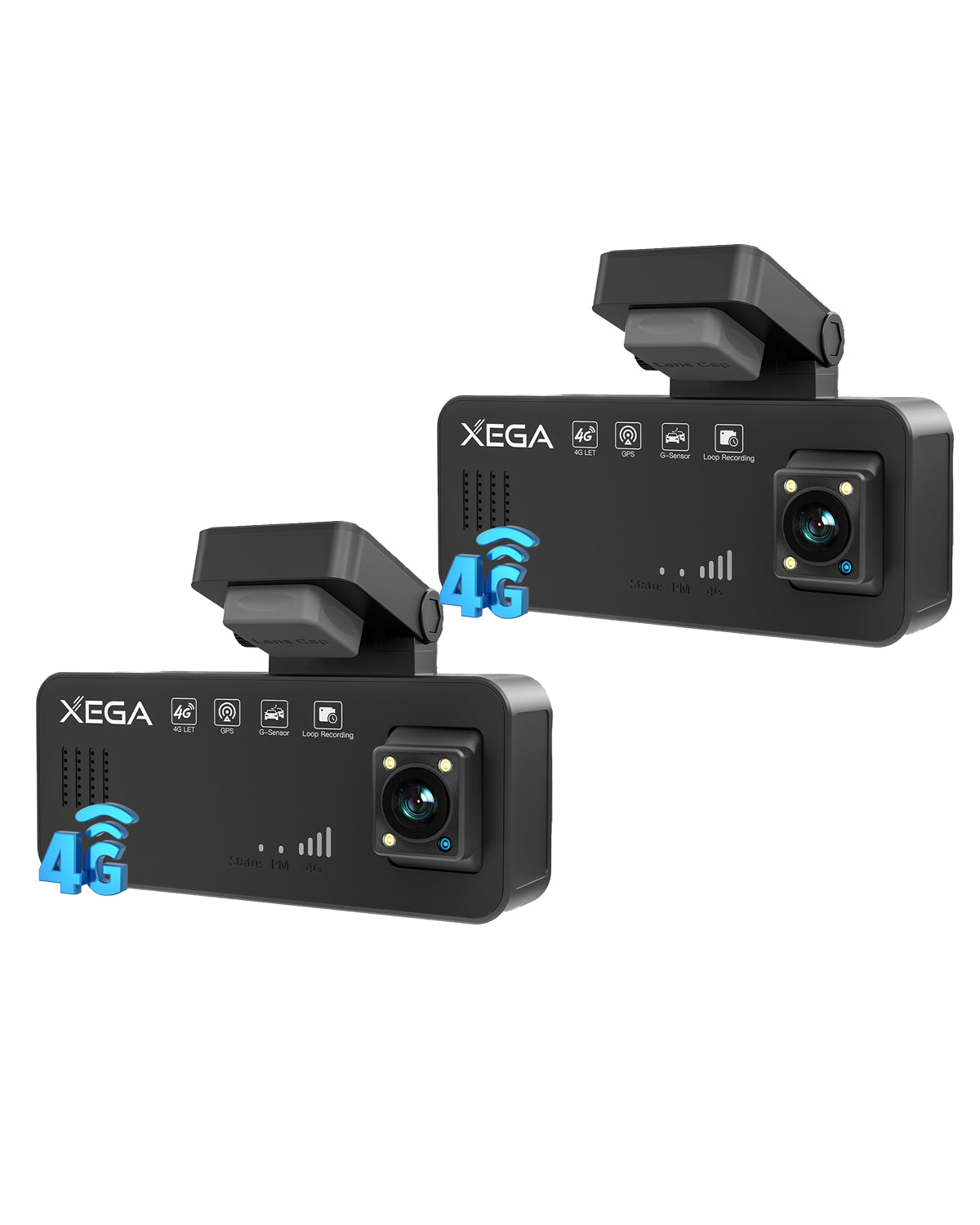 XEGA 2K 4G Dashcam Voiture avec Carte SIM, OBD Camera Voiture sans WiFi