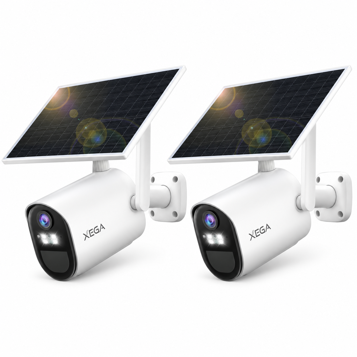 Xega Caméra de Surveillance 4G Solaire 2K avec Carte SIM – Sans Wi‑Fi, Batterie 7 800 mAh