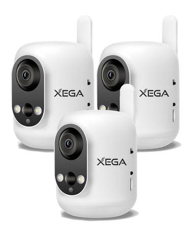 Xega 4G LTE Caméra Surveillance Intérieure avec Carte SIM sans Fil,Bébé/Animaux/Âgées, 6000mAh Batteries,PIR Détection