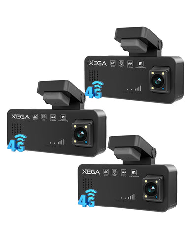 XEGA 2K 4G Dashcam Voiture avec Carte SIM, OBD Camera Voiture sans WiFi