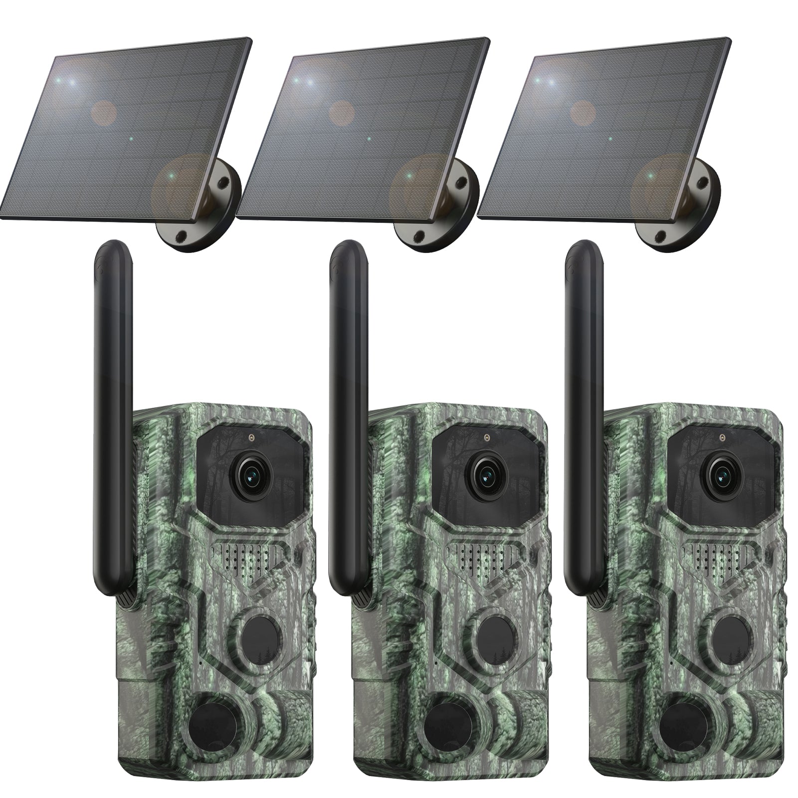 Xega 4G【3 PIR Détection】Caméra de Chasse,Caméra Animaux sans WiFi,940nm Nocturne Infrarouge Invisible,120° Angle,GPS
