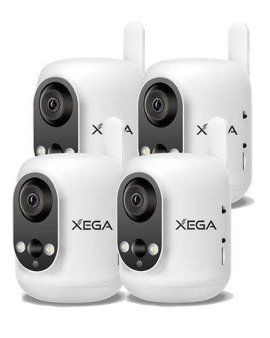 Xega 4G LTE Caméra Surveillance Intérieure avec Carte SIM sans Fil,Bébé/Animaux/Âgées, 6000mAh Batteries,PIR Détection