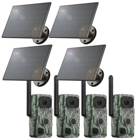 Xega 4G【3 PIR Détection】Caméra de Chasse,Caméra Animaux sans WiFi,940nm Nocturne Infrarouge Invisible,120° Angle,GPS
