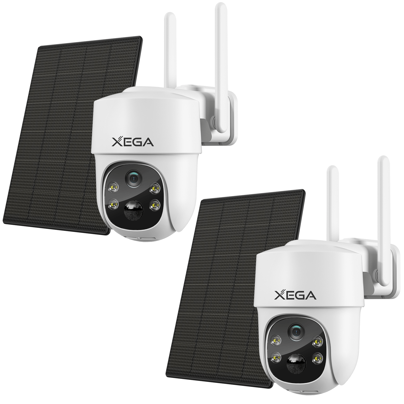 Xega Camera Surveillance Wi-FI Exterieure sans Fil Solaire, HD PTZ IP Caméra inclinable à 355°/90°, Vision Nocturne, Détection de Mouvement, Sirène et Alarme LED, Alerte instantanée, Cloud/SD, IP66 - fr.xega 