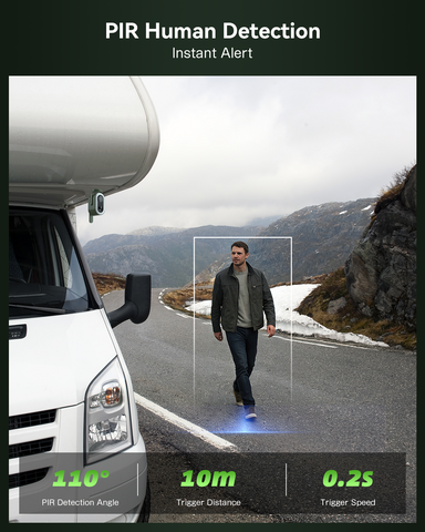 Xega 4G LTE Caméra Magnétique pour Camping pour RV/Camping/Voyage/Pique-Nique
