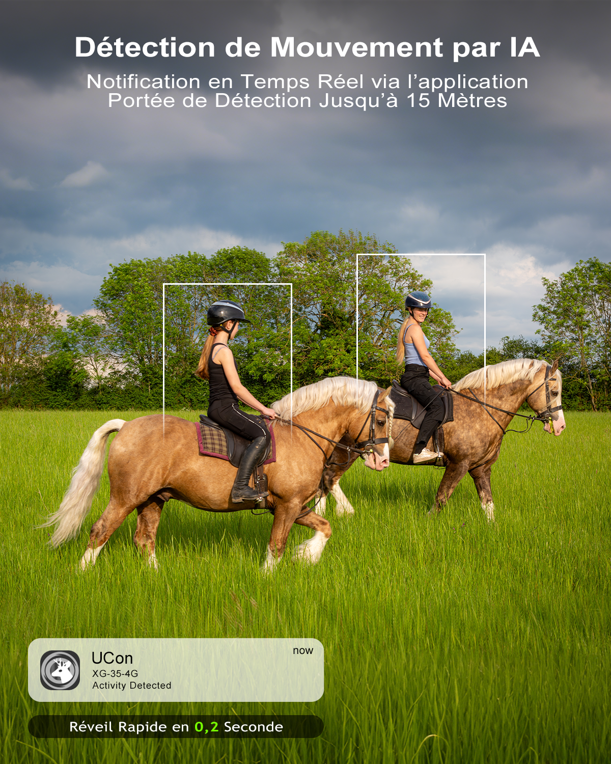 Xega 4G Caméra Solaire avec Carte SIM & 2 Panneaux, Extérieure Camera Chasse 4G sans Fil, Détection de Mouvement, Vision Nocturne sans Lumière