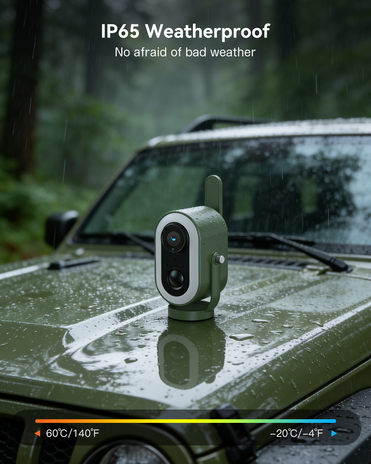 Xega 4G LTE Caméra Magnétique pour Camping pour RV/Camping/Voyage/Pique-Nique