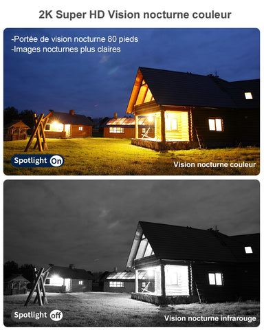 Xega 4G LTE Caméra Surveillance avec Carte SIM【24/7 Enregistrement】, AI Détection Humaine Suivi