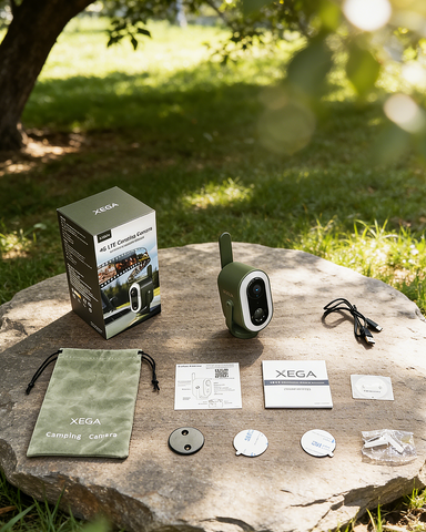 Xega 4G LTE Caméra Magnétique pour Camping pour RV/Camping/Voyage/Pique-Nique