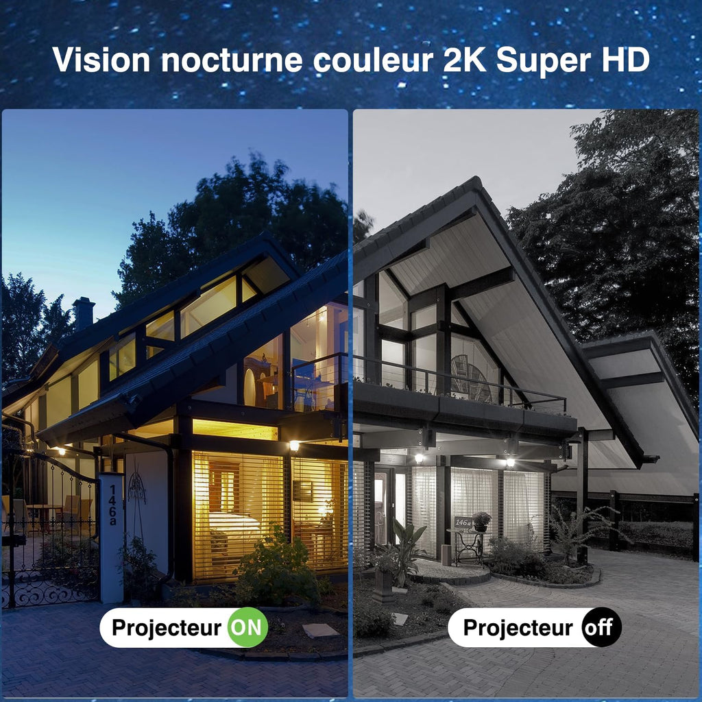 3G/4G 2K HD LTE caméra de sécurité sans fil à énergie Solaire, PIR DÉtection De Mouvement, Alerte InstantanÉe