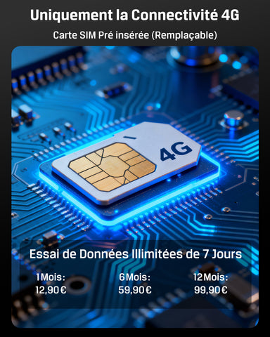 Xega Portable 4G Camera Surveillance avec Carte SIM, CCTV Caméra sans Wi-FI avec Batterie 10000mAh,Pan 180
