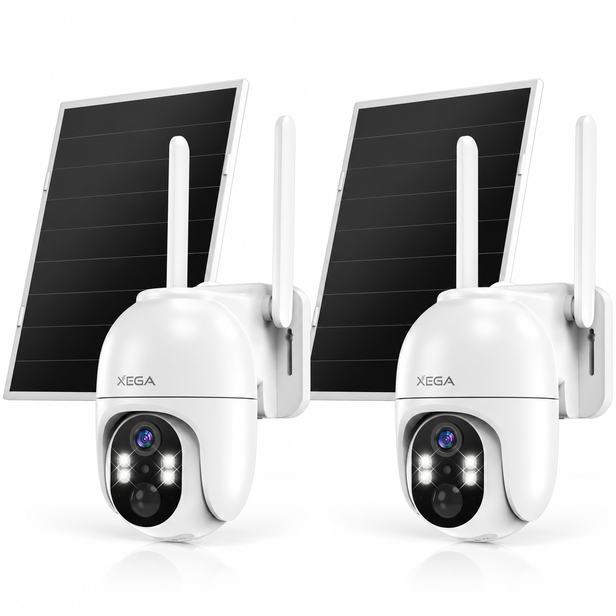 Xega 4G LTE Caméra Surveillance Solaire avec Carte SIM,Enregistrement 24h
