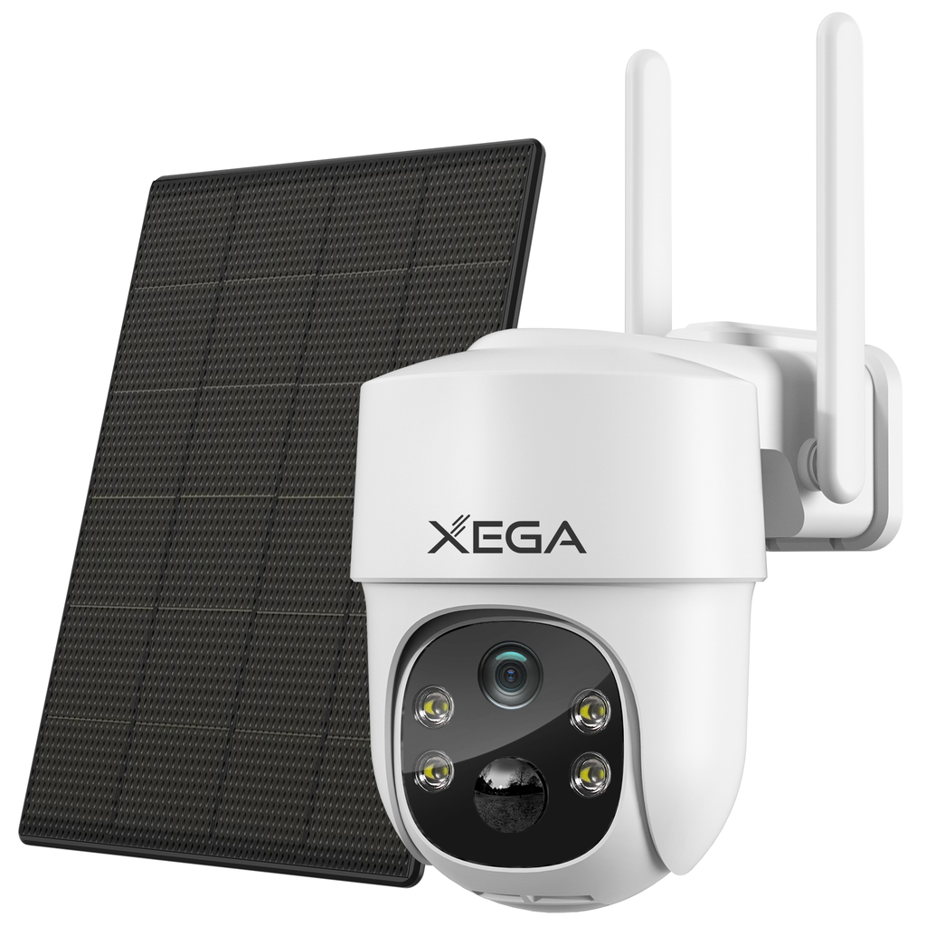 Xega Camera Surveillance Wi-FI Exterieure sans Fil Solaire, HD PTZ